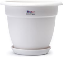 Кашпо с поддоном ООО "ТД "ДИМПЛАСТ" 18 л белый 2 шт 4687206955400