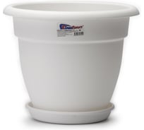 Кашпо с поддоном ООО "ТД "ДИМПЛАСТ" 7 л белый 2 шт 4687206955387