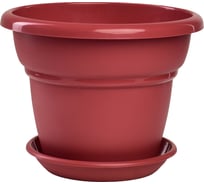 Горшок с поддоном 5Plast Милано 1.6 л, красный 5PL0443