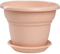 Горшок с поддоном 5Plast Милано 3.2 л, пудровый 5PL0043