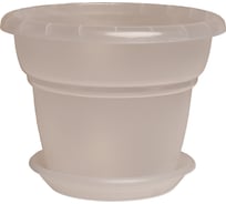 Горшок с поддоном 5Plast Милано 3.2 л, прозрачный 5PL0039