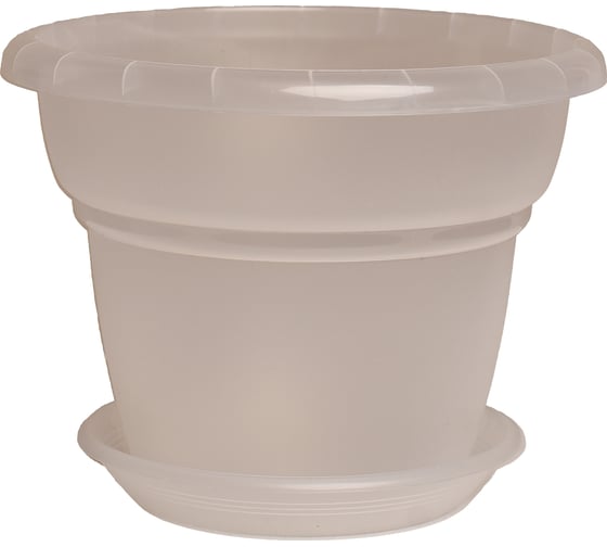 Горшок с поддоном 5Plast Милано 3.2 л, прозрачный 5PL0039 1