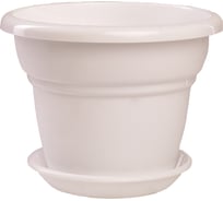 Горшок с поддоном 5Plast Милано 3.2 л, белый 5PL0040