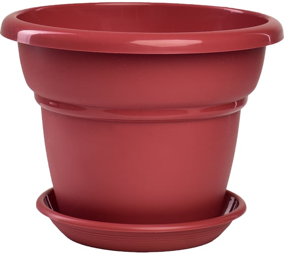 Горшок с поддоном 5Plast Милано 2 л, красный 5PL0444 1