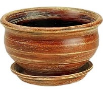 Горшок Сады Аурики 32-001 Кантри Фиалочница бежевый, 0.5 л, 16х8 см 015347
