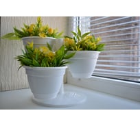 Комплект горшков 5Plast Цветочный каскад Антик белый 5PL0392