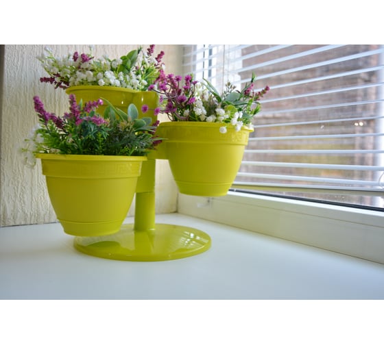 Комплект горшков 5Plast Цветочный каскад Антик фисташковый 5PL0395 1