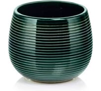 Кашпо керамика Scheurich Vintage d15см h13см т.зеленый 071451