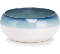 Кашпо керамика Scheurich Vintage d24см h10см бело-голубой 073019