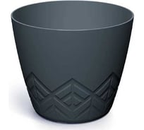 Кашпо ФлораПласт Areco пластик, d20 см, h17 см, 3.9л антрацит 0 72389