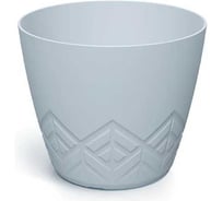 Кашпо ФлораПласт Areco пластик, d20 см, h17 см, 3.9л светло-серый 0 72387