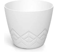 Кашпо ФлораПласт Areco пластик, d20 см, h17 см, 3.9л белый 0 72384