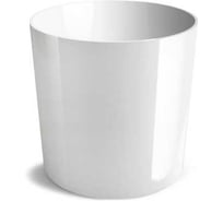 Кашпо ФлораПласт Cylinder пластик, d13.5 см, h12.5 см, белый 0 69680