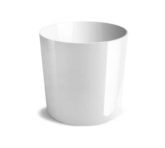 Кашпо ФлораПласт Cylinder пластик, d13.5 см, h12.5 см, белый 0 69680 1