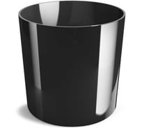 Кашпо ФлораПласт Cylinder пластик, d12.5 см, h11.5 см, черный 0 69678