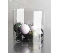 Кашпо ФлораПласт Cylinder пластик, d13.5 см, h12.5 см, прозрачный 0 69686