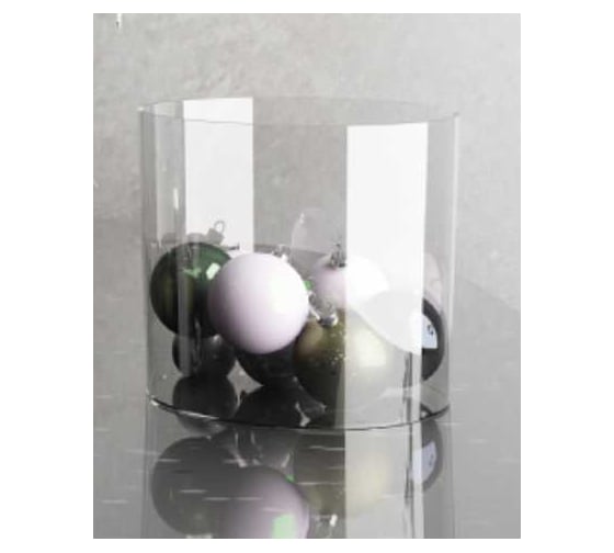 Кашпо ФлораПласт Cylinder пластик, d13.5 см, h12.5 см, прозрачный 0 69686 1