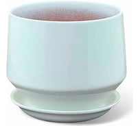 Цветочный горшок Сады Аурики Диана керамика с поддоном, глянец белый, d18 см, h18 см, 3.7 л 0 72939