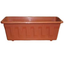 Кашпо пластик балконный Scheurich Стандарт 100x17см h15см 14л терра 002482