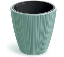 Кашпо пластик с вкладышем ФлораПласт ORO d30см h30см 10/15л мята 073071