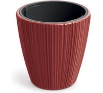 Кашпо пластик с вкладышем ФлораПласт ORO d35см h35см 15/25л ретро красный 073080