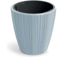 Кашпо пластик с вкладышем ФлораПласт ORO d39см h40см 20/33л светло-серый 0 73090