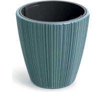 Кашпо пластик с вкладышем ФлораПласт ORO d39см h40см 20/33л сканди синий 073091