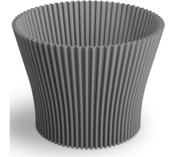 Кашпо ФлораПласт пластик Lotos d17см h14,5см 2,31л серый 0 72043 1