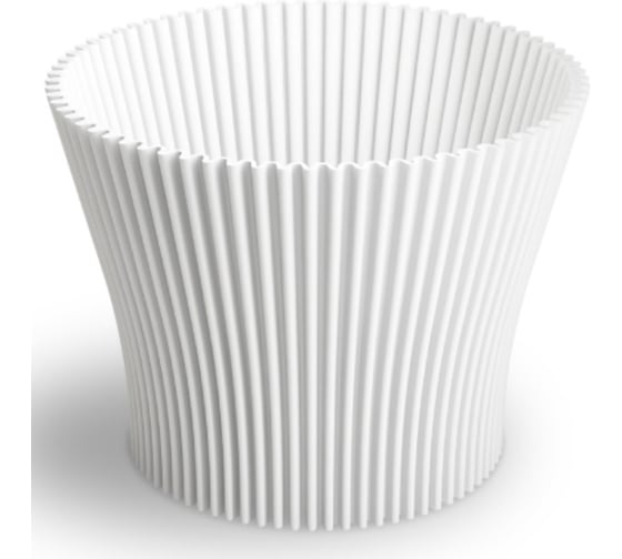 Кашпо ФлораПласт пластик Lotos d19см h16,3см 3,26л белый 0 72046 1