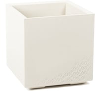 Кашпо Scheurich квадрат на колесах с дренаж слив системой KARO beton ECO 30*30; h30см 13л крем 0 73143