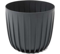 Кашпо SCHEURICH MIRA низкая recycled d17.8, h15.6 см, 2.9л, антрацит 072686