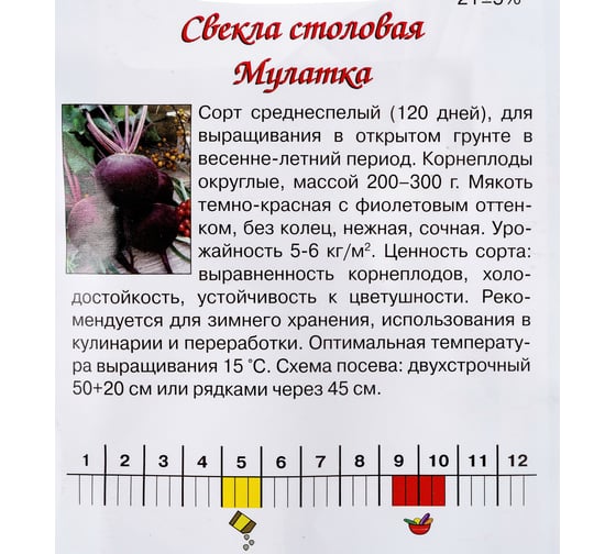 Семена Агрони Свекла столовая МУЛАТКА 1840