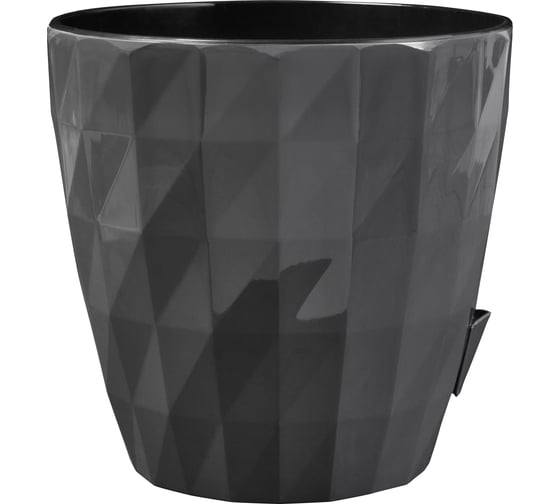 Кашпо bmc КШ6456 Соло RUBY антрацит, 16.5х16 см, 3 л 057627 1