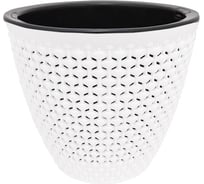 Кашпо bmc КШ7954 Ротанг белое/черное, 19х15.8 см, 3 л 058824