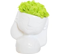 Кашпо Сады Аурики Кашпо-девочка 0801 0.35 л, белое 057969