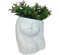 Кашпо Сады Аурики Кашпо-девочка 0501 0.35 л, белое 058474