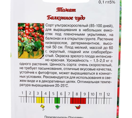 Семена Агрони Томат БАЛКОННОЕ ЧУДО 1888