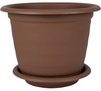 Кашпо Натура D 330 13л с поддоном, терракот POLYAGRO 8067745