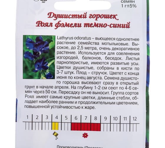 Семена Агрони Душистый горошек РОЯЛ ФЭМЕЛИ ТЕМНО-СИНИЙ 7958