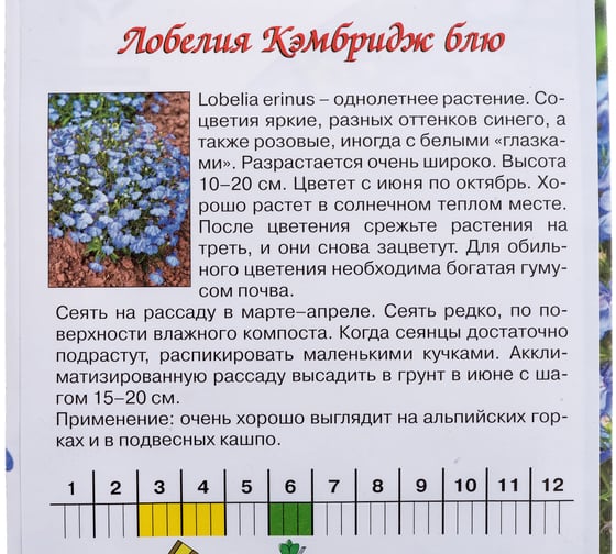 Семена Агрони Лобелия КЭМБРИДЖ БЛЮ 5619