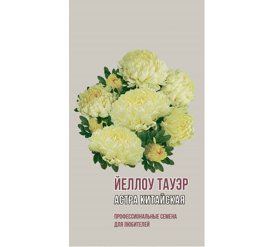Семена Агрони Астра китайская ЙЕЛЛОУ ТАУЭР 1960