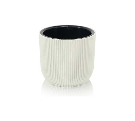 Кашпо Эльфпласт Linea 2.3 л слоновая кость d170х170мм, h147мм 073288 1