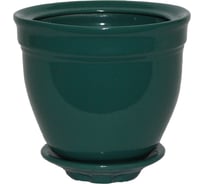 Горшок для цветов Котовская керамика Люкс 1 зеленый, 7 л 10001209