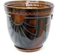Горшок для цветов Котовская керамика Бастон 1 коричневый, 9 л 10000178