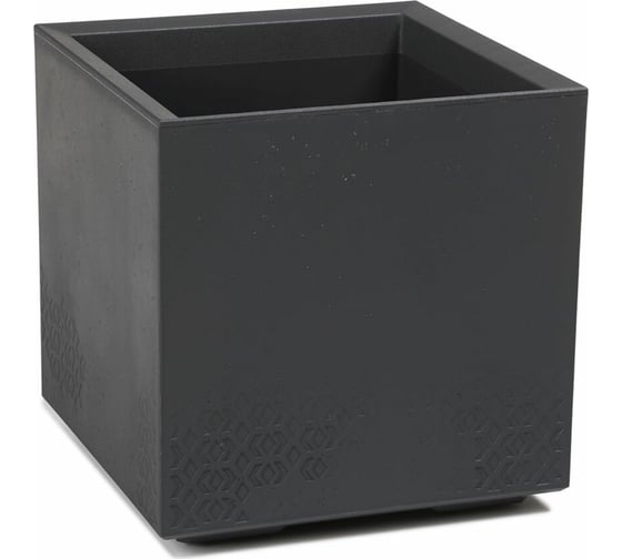 Квадратное кашпо на колесиках LAMELA Sp.z o. KARO ECO recycled 935 40х40х39.4 см, 36 л, антрацит 064858 1
