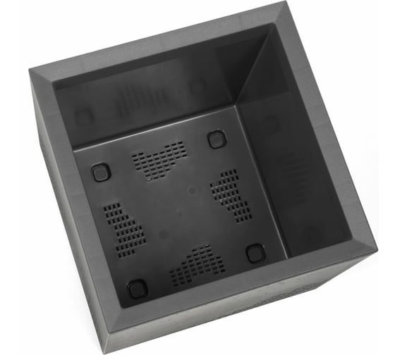 Квадратное кашпо на колесиках LAMELA Sp.z o. KARO ECO recycled 935 40х40х39.4 см, 36 л, антрацит 064858