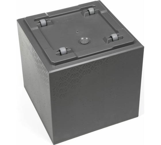 Квадратное кашпо на колесиках LAMELA Sp.z o. KARO ECO recycled 935 40х40х39.4 см, 36 л, антрацит 064858