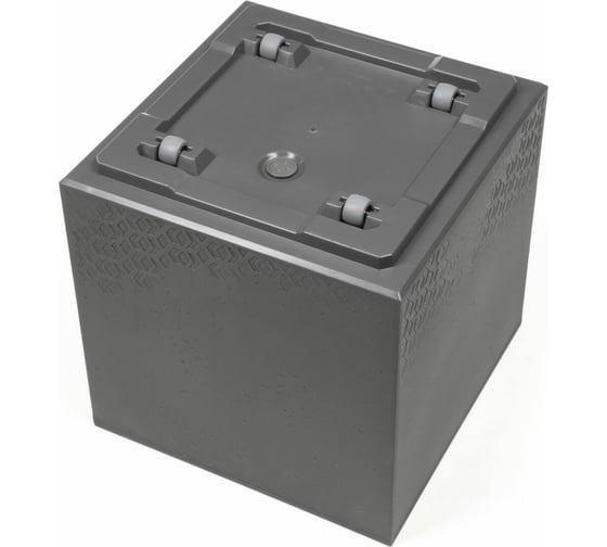Квадратное кашпо на колесиках LAMELA Sp.z o. KARO ECO recycled 935 40х40х39.4 см, 36 л, антрацит 064858