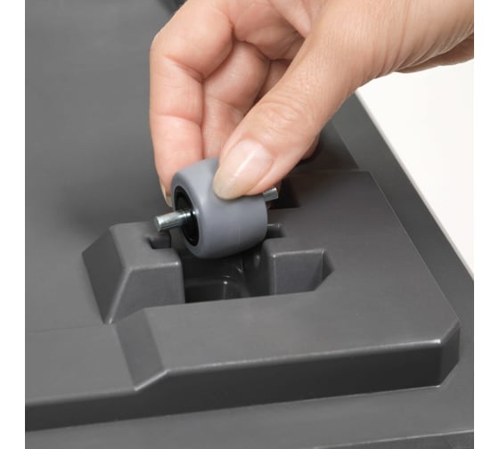 Квадратное кашпо на колесиках LAMELA Sp.z o. KARO ECO recycled 935 40х40х39.4 см, 36 л, антрацит 064858