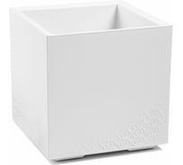 Квадратное кашпо на колесиках LAMELA Sp.z o. KARO ECO recycled 935 40х40х39.4 см, 36 л, белое 064857